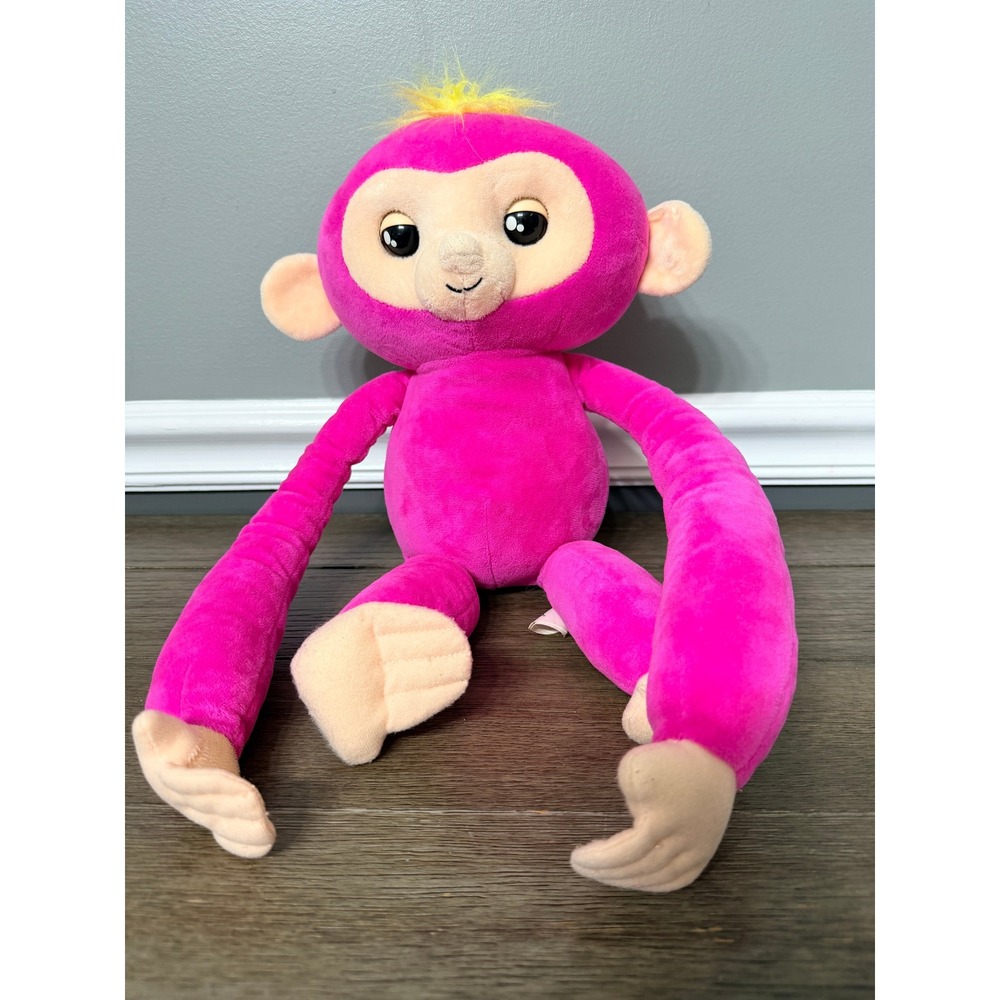 WowWee Fingerlings Bella Pink Monkey Plush Interactive Stuffed Animal Toy